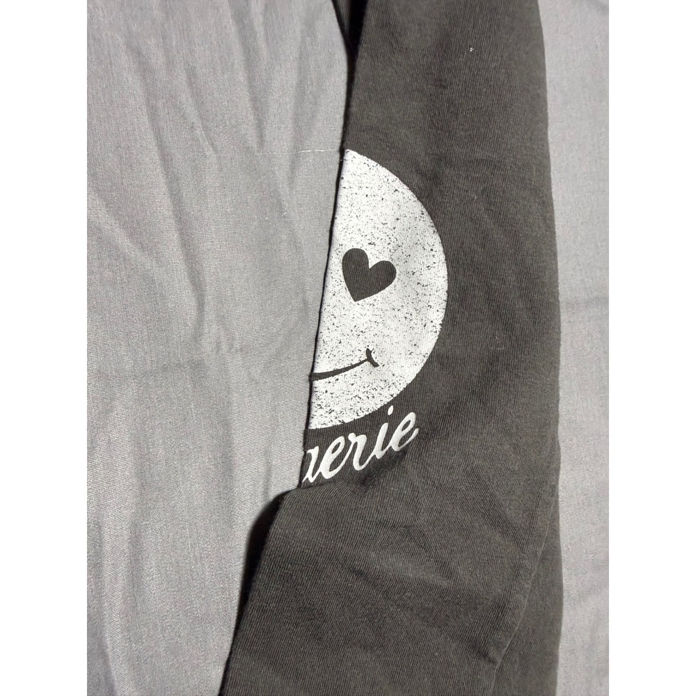 Aerie Leggings Women Small Gray Good Smiley Face Heart Eyes Chill Play Move - Picture 4 of 7